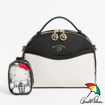 Hello Kitty - Arnold Palmer - 小手提包附長背帶  Monochrome Play系列 - 黑色