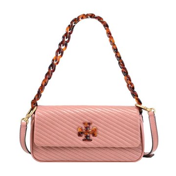 TORY BURCH 157013 KIRA 琥珀造型邊飾兩用法棍包.粉
