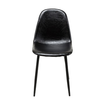 樂嫚妮 經典復古皮革椅/餐椅/輕鬆久坐-(4色)皮革黑