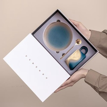 高顏值下午茶咖啡杯陶瓷杯馬克杯送禮咖啡杯拉花杯活動禮品情侶杯