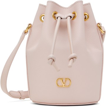 Valentino Garavani 黑色迷你 Drawstring VLogo Signature 水桶包