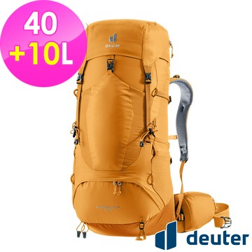 【德國deuter】AIRCONTACT LITE拔熱式透氣背包40+10L (3340123 楓葉橘/登山/健行)