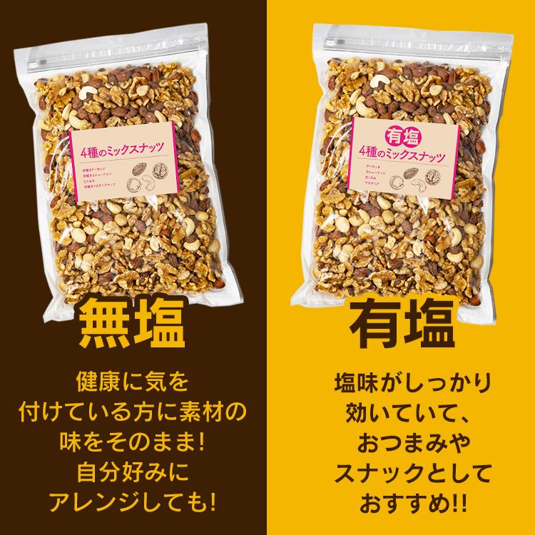 ミックスナッツ ナッツ 無塩 有塩 アーモンド 素焼き くるみ カシューナッツ マカデミアナッツ 700g おつまみ メール便 代引き不可 後払い不可