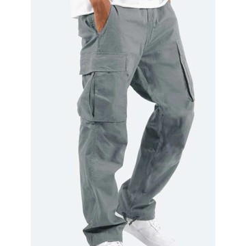 Multi-pocket casual cargo pants 抽繩多口袋寬松休閑工裝長褲男