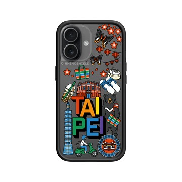 iPhone 17 Mod NX -邊框背蓋組合 (相機按鈕) 黑 - City Collection 城市系列 - 台北