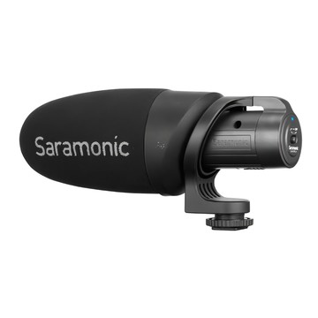 Saramonic 楓笛 CamMic 輕量化麥克風，高品質指向性，熱靴座安裝，含防風棉套  Black