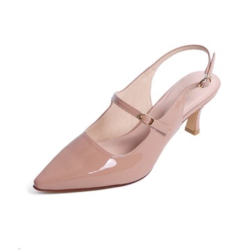 KOKKO極致優雅微性感後拉帶高跟鞋粉色