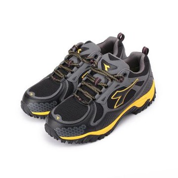 DIADORA 男 跑鞋 防潑水 戶外 DA7AMO390-黑黃/卡其