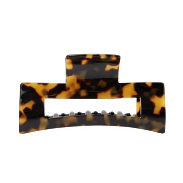 FRANCE LUXE 長方形簍空大抓夾〈琥珀色〉