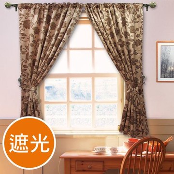 棉花田法爾印花仿麂皮穿掛兩用遮光窗簾270x165cm