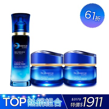 【Bio-essence 碧歐斯】全效賦活胜肽活蔘初顏活膚水100ml(效期至2026.08)+ V逆齡藍銅胜肽緊膚霜45gx2+(新升級本月加碼)贈紅利200點