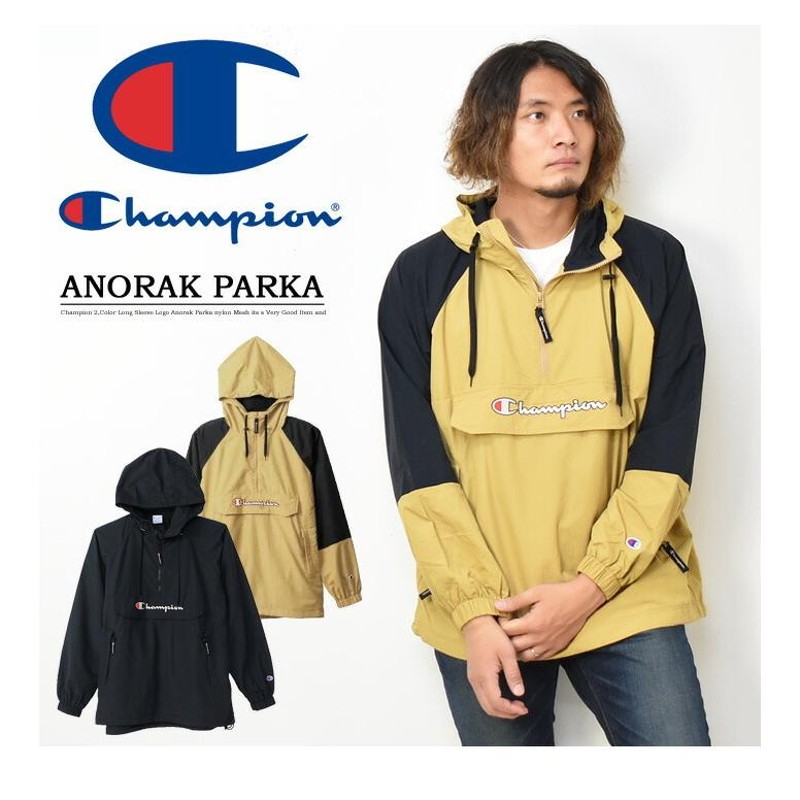 SALE セール Champion チャンピオン ロゴ アノラックパーカー ハーフ