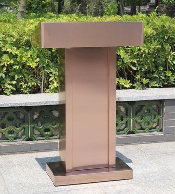 戶外物業接待臺迎賓臺物業餐廳不銹鋼演講臺酒店發言臺咨詢咨客臺