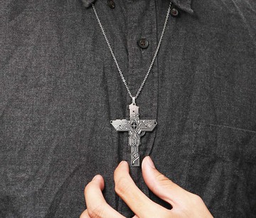白鋼墜飾系列 / 光纖十字架 / 304白鋼 / 項鍊
