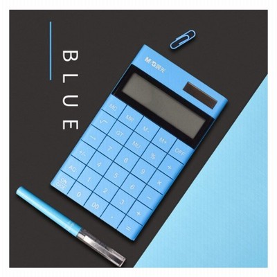 12桁のモダンな電卓デュアルパワーm Gカラーキュキュレーターかわいい小さなソーラー電卓科学計算機 青色 青 通販 Lineポイント最大get Lineショッピング