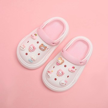 9173 人持續消費🎯兒童洞洞鞋女孩卡通2026夏季軟底耐磨涼拖鞋戶外防滑沙灘鞋LH3S