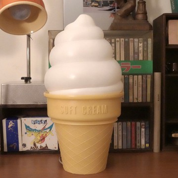 日本 舊物 Konami Traumer  店鋪級 霜淇淋 夜燈 檯燈 復古 療癒