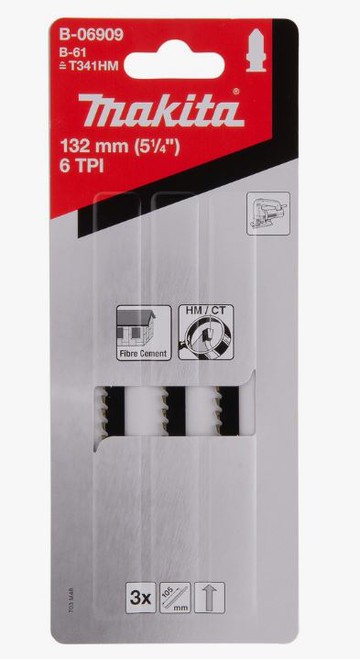 MAKITA 牧田 B-06909 B-61 5入 線鋸片 碳化鎢 一般切割 適用 玻璃纖維 石膏 矽酸鈣板