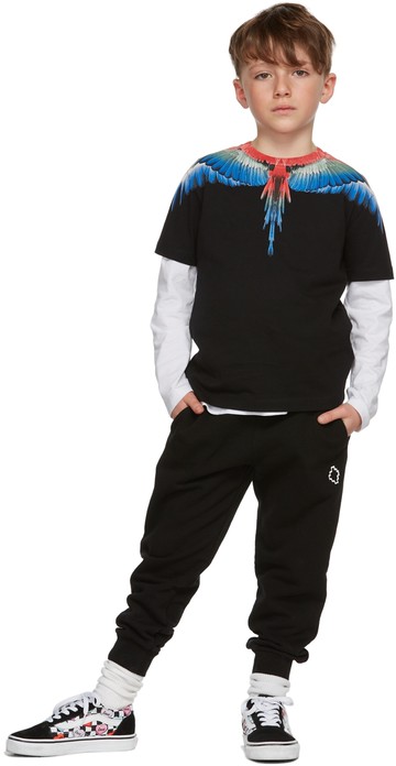 Marcelo Burlon County of Milan 黑色 Wings 儿童 T 恤