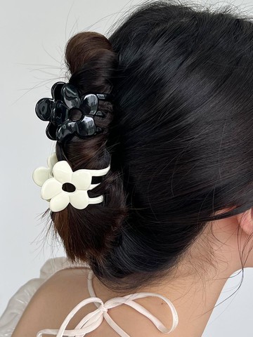 French Acetate Flower Hair Clip [2colors]