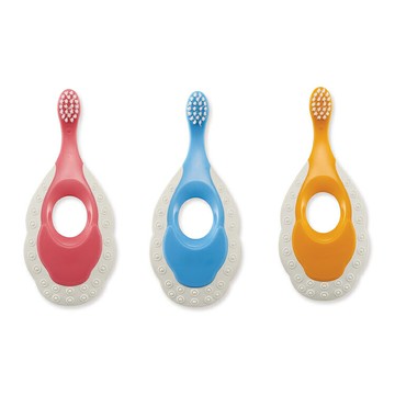 KU.KU酷咕鴨 幼兒護齒乳牙刷 (藍.粉.黃)【德芳保健藥妝】顏色隨機出貨