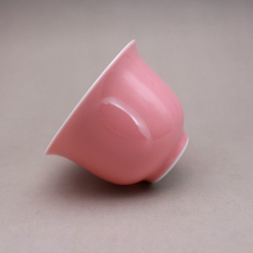 粉紅釉小茶杯 主人杯 高溫顏色釉品茗杯古玩古董仿古陶瓷器收藏品