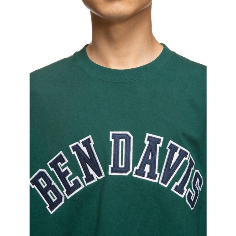 ベンデイビス Tシャツ BEN DAVIS カレッジロゴ クルーネック 半袖 T