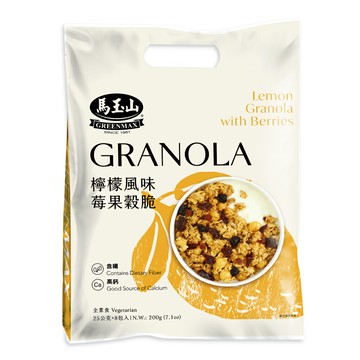 【馬玉山】檸檬風味莓果穀脆(8入) 冷泡/沖泡/穀脆/高鈣/含纖/全素食/台灣製造