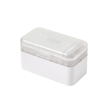 【日本Imakara】家庭用多功能磨藥切藥雙層醫藥箱-多色可選-白