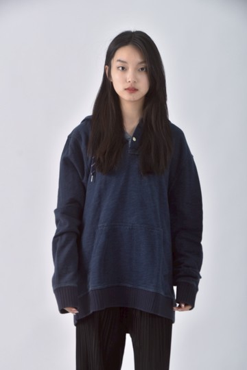 (XL) tommy hilfiger質感連帽藍色長袖上衣