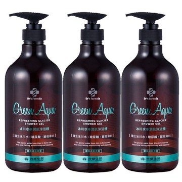 《台塑生醫》Dr's Formula冰川水丰潤肌沐浴精 (碧泉清新香氛) 800g x3入