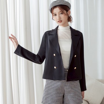 niceioi 都市邊界雙排金釦斜紋風衣外套