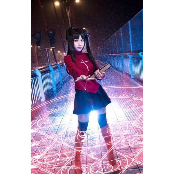 オーダーメイド Fate stay night 遠坂凛 私服 コスプレ衣装 ウィッグ