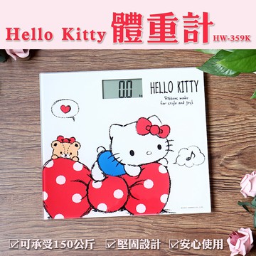 【RICHMORE】HELLO KITTY 電子體重計-大紅蝴蝶結 HW-359KT