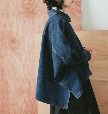 艾利斯寬幅短版牛仔襯衫