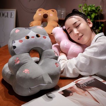 卡通冰絲午睡枕夏季冰絲午休神器趴睡枕小學生桌上趴趴枕午睡枕