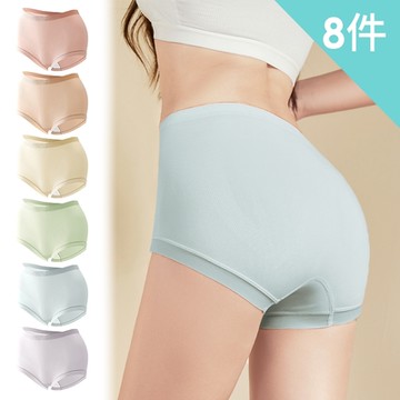 【enac 依奈川】3D蜜桃臀透氣裸感內褲/無痕內褲/性感內褲/女內褲 (超值8件組-隨機)