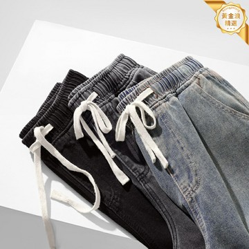 【重磅水洗復古】男士牛仔褲 直筒褲 休閒褲 長褲 美式高街 寬鬆版型 炭黑水洗 2025新款 日常百搭