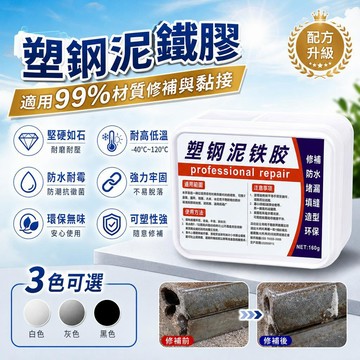 塑鋼泥鐵膠 補漏填洞 鐵泥塑型膠 適用金屬 塑料 木頭 石材 陶瓷 玻璃 萬能修補膠 AB泥鐵膠 焊接堵漏 高硬度塑型膠