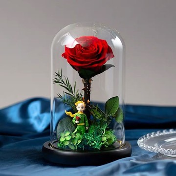 【小王子的星塵玫瑰 】永生花玻璃罩