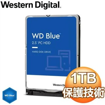 WD 藍標 1TB 2.5吋內接硬碟(WD10SPZX)