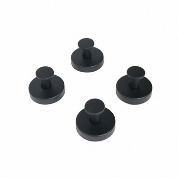 上手家居 簡雅黑色吸盤掛鉤 4入組(無痕掛勾 /吸盤掛勾/牆壁掛鉤/浴室掛勾)