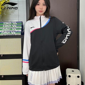 新款李寧LINING羽毛球服男女款上衣國羽外套衛衣運動服 AWDUA87
