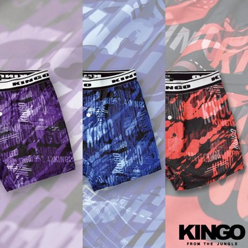 【KINGO】快乾涼感-寬鬆版內褲 /吸濕排汗/四角褲/男生內褲/機能快乾/3色/台灣製2025new