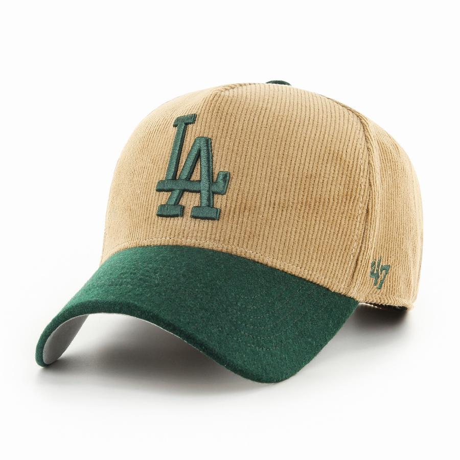 47 キャップ 47brand コーデュロイ 秋冬 フォーティーセブン スナップバック Dodgers Corduroy Two Tone '47  MVP カーキ×ダークグリーン | LINEブランドカタログ