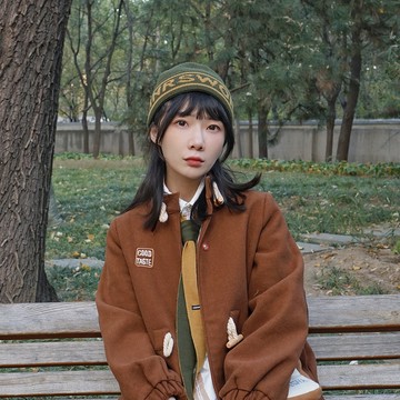 毛線帽【ISW】悉心界字母翻邊毛線帽-綠色 (四色可選) 男女可戴