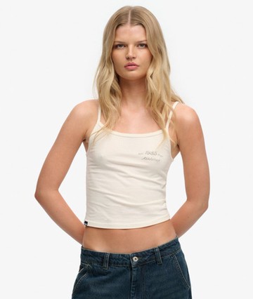Superdry Women's Athletics Essentials Cami Top White Size: 8