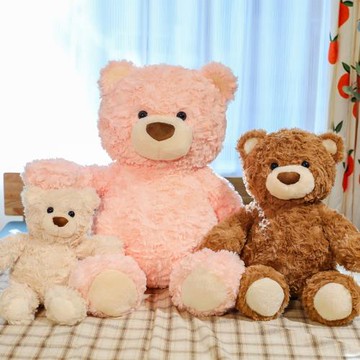 可愛棕色大熊毛絨玩具吉福特熊乖乖公仔坐姿可愛小熊玩偶禮物女生