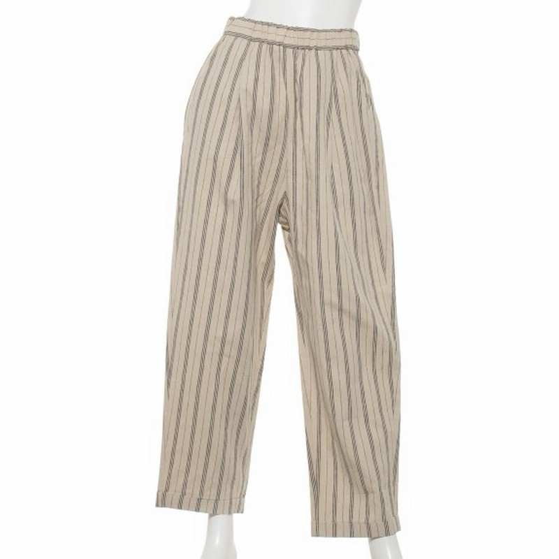 Valkure ヴァルクーレ レディース Honey Church コットンリネンストライプwタックパンツ ベージュ系 F 通販 Lineポイント最大1 0 Get Lineショッピング