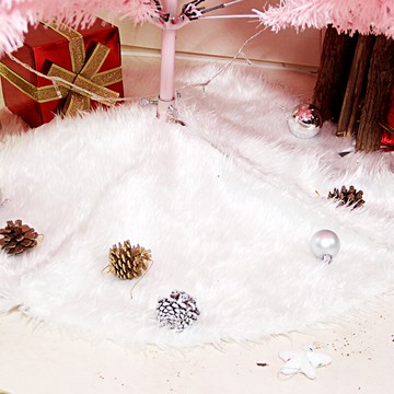 圣誕樹裝飾品白色樹裙90cm植絨樹圍腳韓版圓地毯加厚長毛絨版高檔